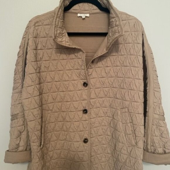 La Miel Quilted Rosie Jacket/Sand Castle Size M - Picture 2 of 5